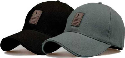 Nk tip top Self Design, Solid, Applique Sports/Regular Cap Cap(Pack of 2)