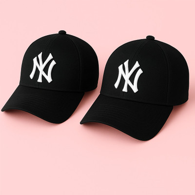 CLASSYMESSI Embroidered, Self Design, Solid Sports/Regular Cap Cap(Pack of 2)