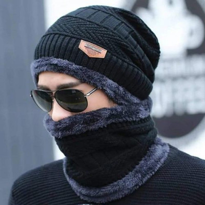KARJUN Solid Beanie Cap(Pack of 2)