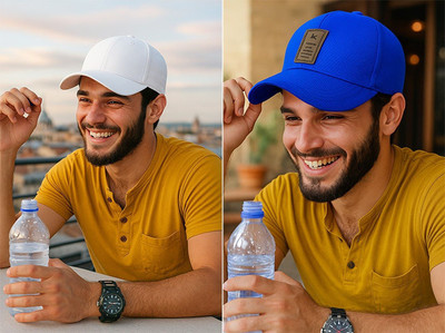 selloria Solid, Self Design Sports/Regular Cap Cap(Pack of 2)