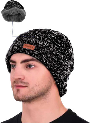 Knotyy Self Design Beanie Cap