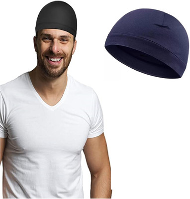 Caiuse Self Design Skull Cap Cap(Pack of 2)