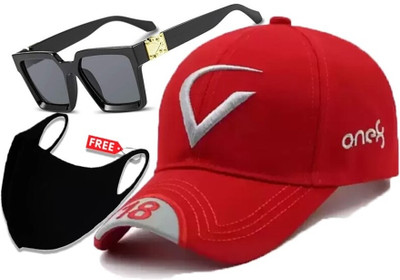 CLASSYMESSI Solid, Self Design, Embroidered Sports/Regular Cap Cap(Pack of 3)