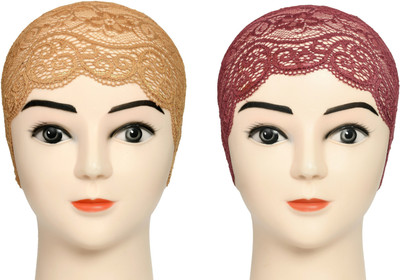 DCENT KRAFT Self Design, Embroidered Skull Cap Cap(Pack of 2)