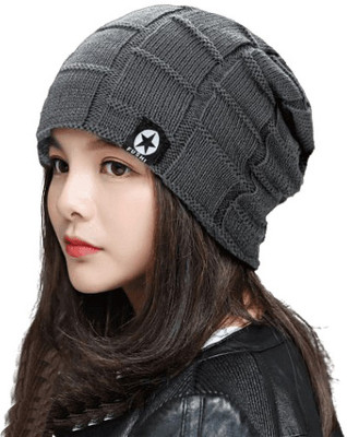 AlexVyan Checkered, Solid Beanie Cap