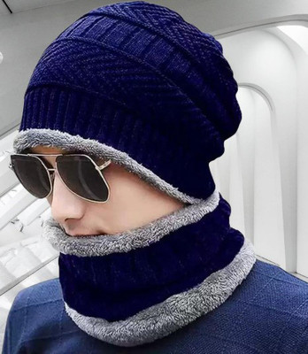 seetoo Solid Beanie Cap(Pack of 2)