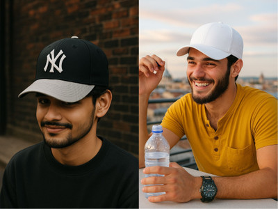 selloria Solid, Self Design, Embroidered Sports/Regular Cap Cap(Pack of 2)