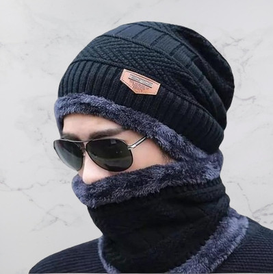 Shiv Enterprise Embellished, Printed, Self Design, Solid, Woven Beanie Cap