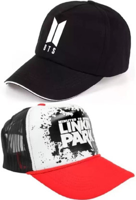 EDENSCOPE Self Design, Embroidered, Printed Sports/Regular Cap Cap(Pack of 2)