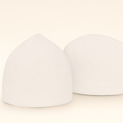 qiswa Embroidered Prayer Cap Cap(Pack of 2)