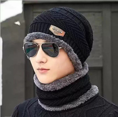 FIRSTLY Solid Beanie Cap