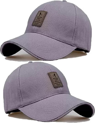 ZSAN Self Design, Solid Sports/Regular Cap Cap(Pack of 2)