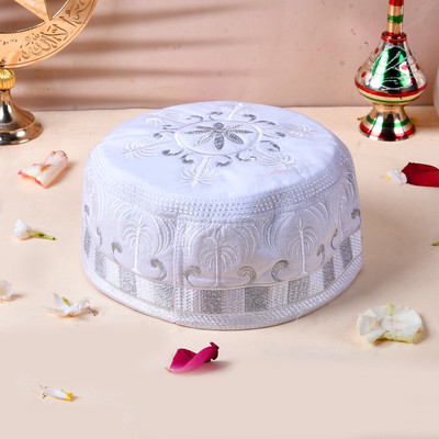 KhwajaDarbar Embroidered Skull Cap Cap