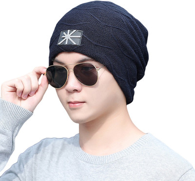 BunnyWave Self Design Beanie Cap