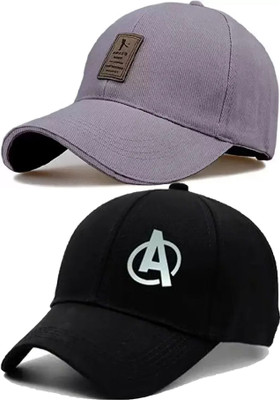 FD FLORIDA Printed, Solid, Self Design Sports/Regular Cap Cap(Pack of 2)