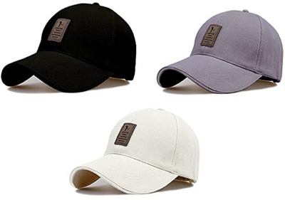 Brostin Solid Sports/Regular Cap Cap(Pack of 3)