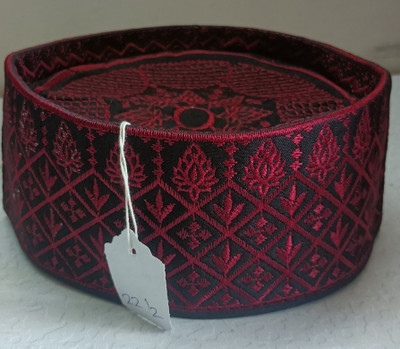 Barkati Embroidered, Woven Prayer Cap Cap