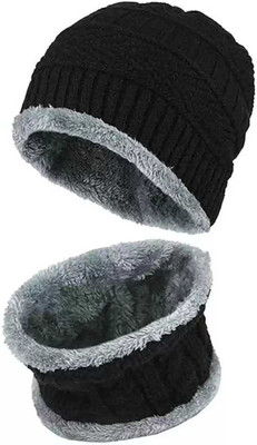 NECKTECH Woven Beanie Cap(Pack of 2)