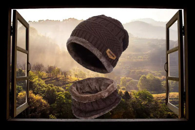 CLASSYMAESSI Self Design Beanie Cap