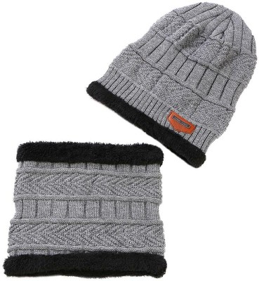 YIMK Woven Beanie Cap(Pack of 2)