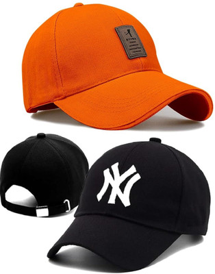selloria Solid, Self Design, Embroidered Sports/Regular Cap Cap(Pack of 2)