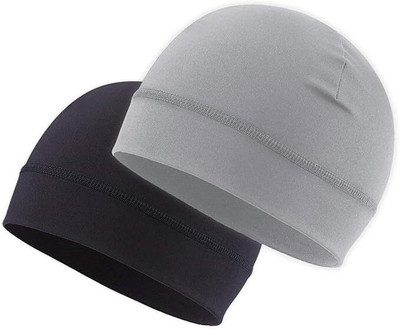 Tough Headwear Solid Skull Cap Cap(Pack of 2)