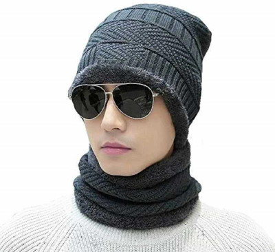 JAMMY ZONES Woven Beanie Cap(Pack of 2)
