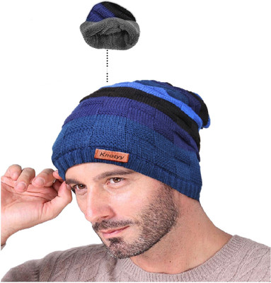 Knotyy Self Design Beanie Cap