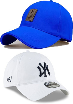 CLASSYMESSI Solid, Self Design, Embroidered Sports/Regular Cap Cap(Pack of 2)
