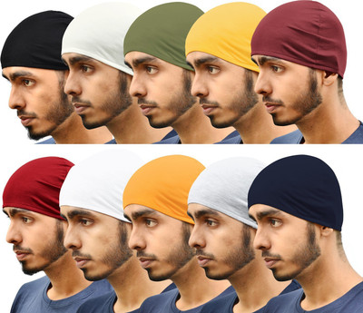 Motus Solid Skull Cap Cap(Pack of 10)