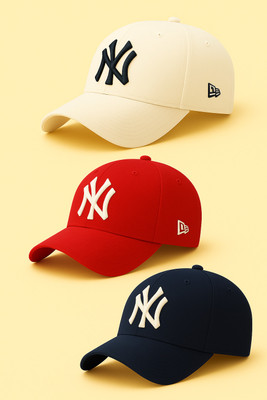 CLASSYMESSI Solid, Self Design, Embroidered Sports/Regular Cap Cap(Pack of 3)