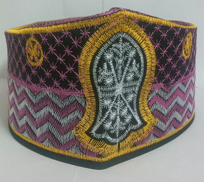 Barkati Embroidered, Woven Prayer Cap Cap