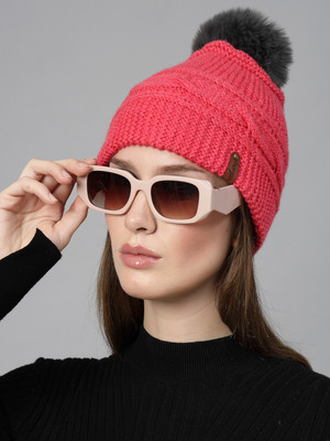 Velvery Self Design Beanie Cap
