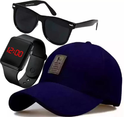 YES TAG Embroidered, Self Design, Solid Sports/Regular Cap Cap(Pack of 3)