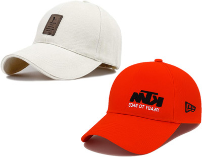 cap world Solid, Self Design, Embroidered Sports/Regular Cap Cap(Pack of 2)