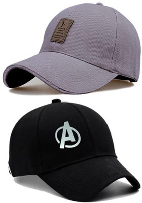 CLASSYMESSI Solid, Self Design Sports/Regular Cap Cap(Pack of 2)