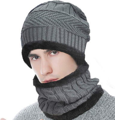 VVK Self Design Beanie Cap(Pack of 2)