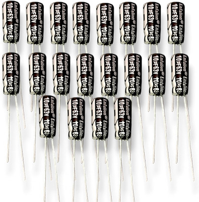 AVISRI 20 PCES 10uF 63V Capacitor Electrolytic Capacitor(Pack of 20)