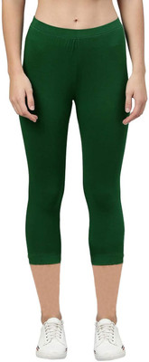 ZAYANQA 3/4th Capri leggings Women Green Capri