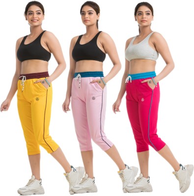 STYLE AK Women Gold, Pink, Pink Capri