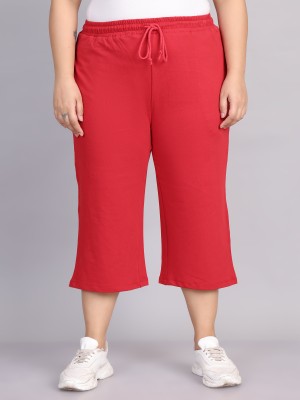 moonaah Women Red Capri