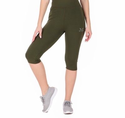 STYLESO Women Dark Green Capri