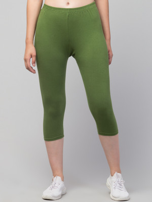 Aattirezone Women Dark Green Capri