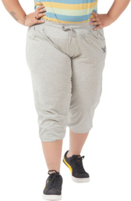 CUPID Plus Size Grey Capri Women Grey Capri