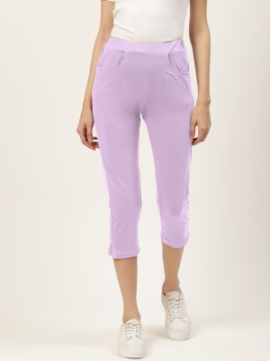 BRINNS Pure Cotton Capris Women Purple Capri