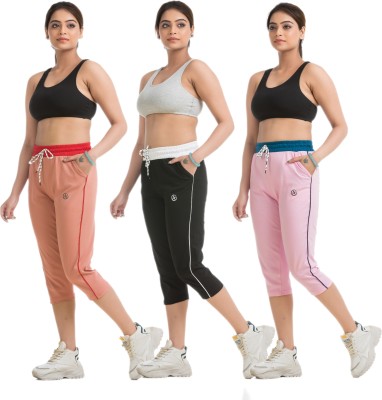 STYLE AK Women Beige, Black, Pink Capri