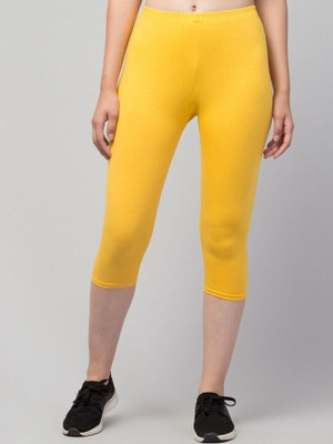 HiRRuX Cotton Lyvra Capri Women Yellow Capri