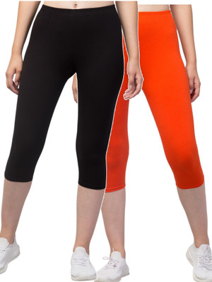Clodiary SBT-002 Women Black, Red Capri