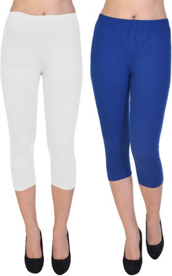 UNFLD Women Blue, White Capri