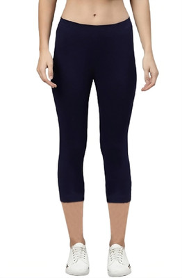 ZAYANQA 3/4th Capri leggings Women Blue Capri